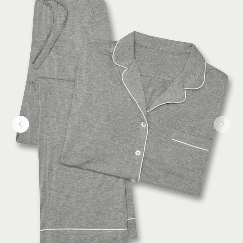 Cozy Earth Womens Pajama Set Size 2X NEW with Tags Gray Heather Bamboo Fabric